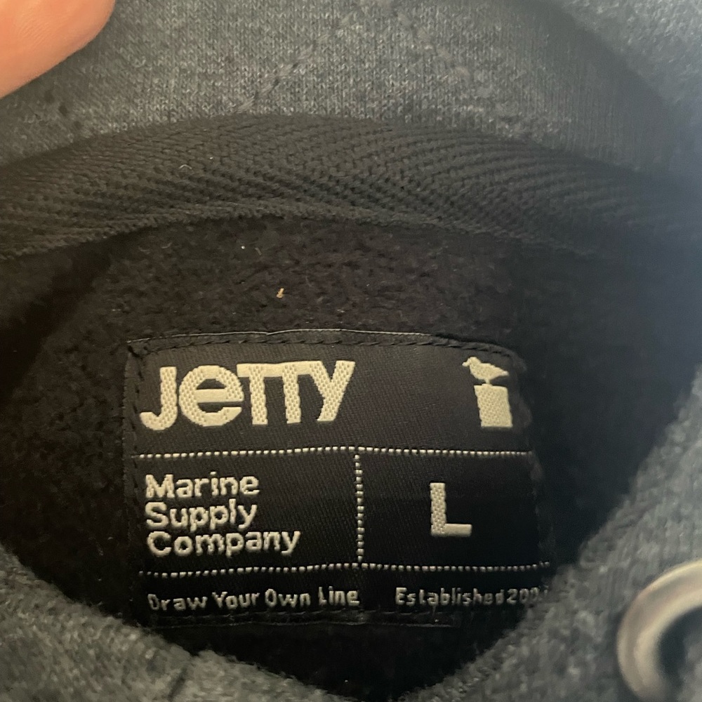 Jetty Brand men’s large black and grey hoodie